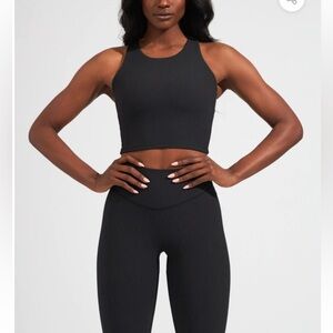 Buffbunny Cross Roads Ribbed Crop Onyx Black